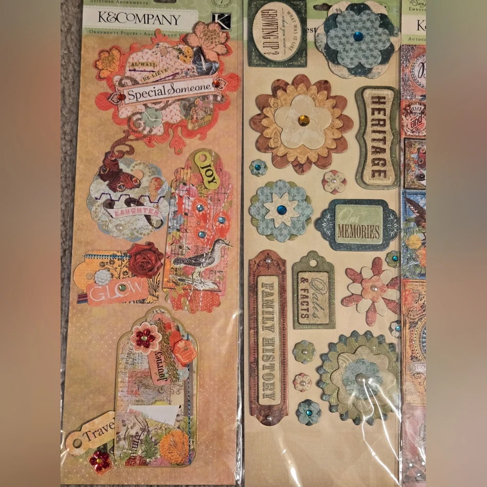 K&Company Scrapbook Sticker Set Bundle Paper Crafts